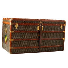 Genuine 1920 Goyard Steamer Trunk from Hildegarde Collection