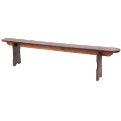 Set of 3 French Painted Children's School Benches