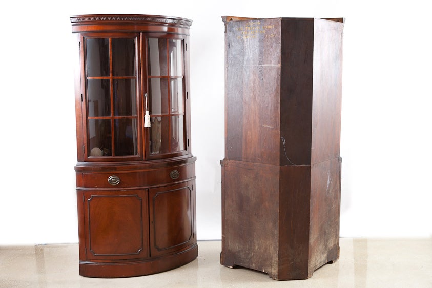 Pair Of American Mahogany Corner Cabinets By Drexel