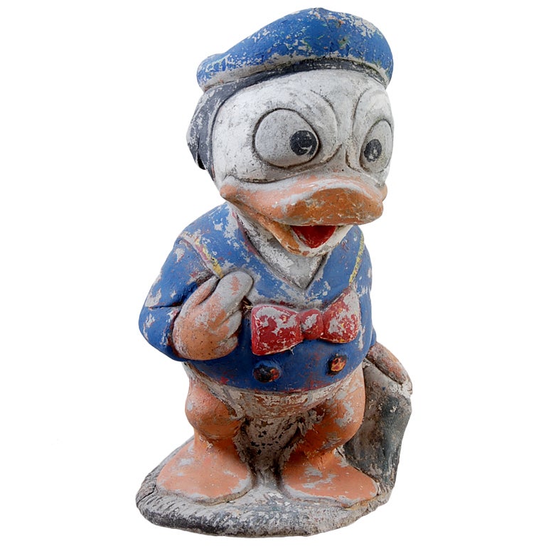 Whimsical French Vintage Garden Donald Duck