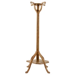 Antique Belgian Painted Oak Hanging Plant Stand