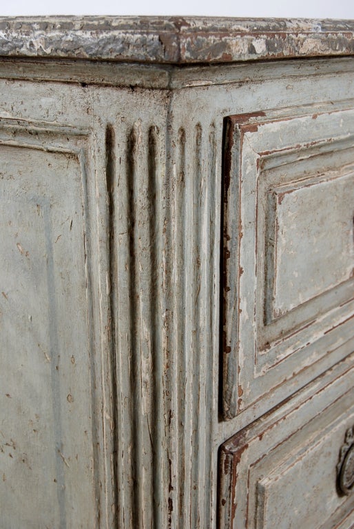 French Louis XVI Style Painted Chest Of Drawers For Sale 4