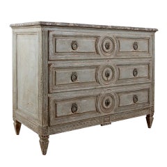 French Louis XVI Style Painted Chest Of Drawers