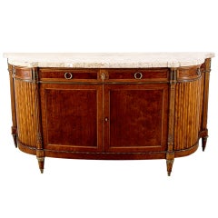 French Antique Mahogany Marbletop Buffet