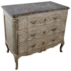 French Louis XV style Painted Chest of Drawers