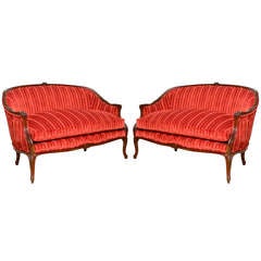 Superb Pair of Mahogany love Seats or Settee's