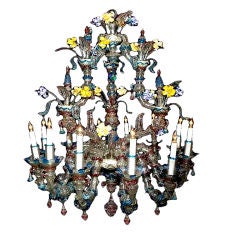 Magnificently Old Venitian Glass Chandelier