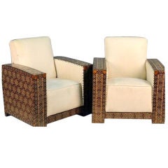 Late 19th Century Pair of Syrian Inlaid Armchairs