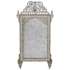 Superb 19th c. Moorish Style Mother of Pearl Mirror