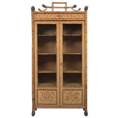 19th Century Anglo Indian Bamboo Bookcase