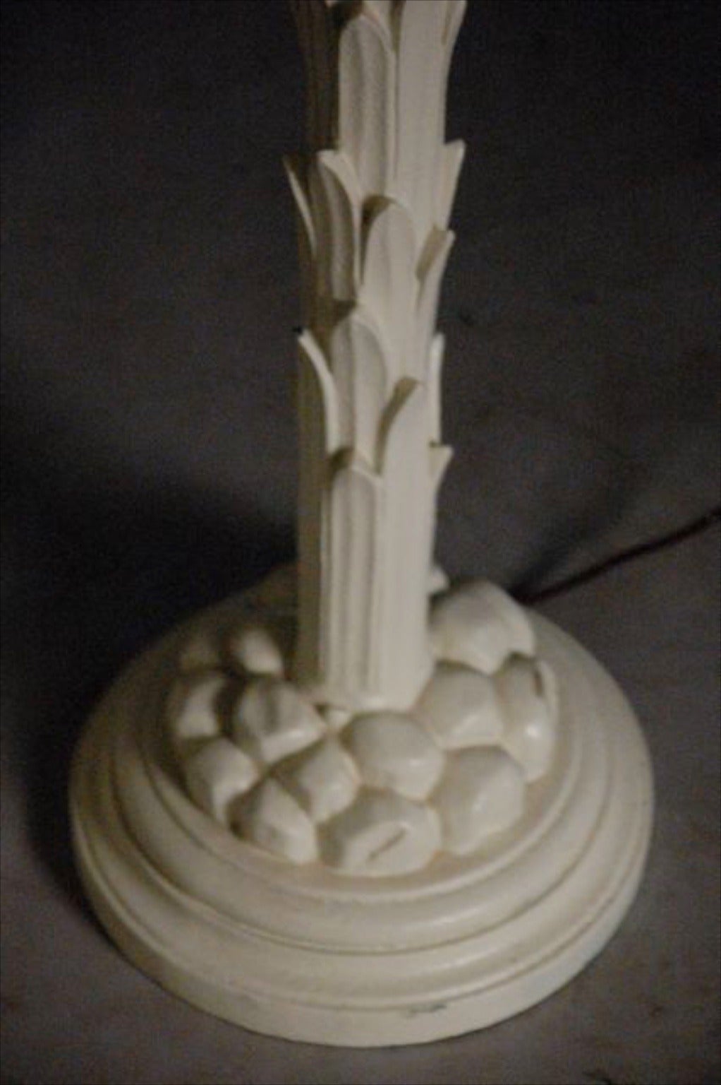 Pair of plaster palm tree lamps by Chapman. 1960s.