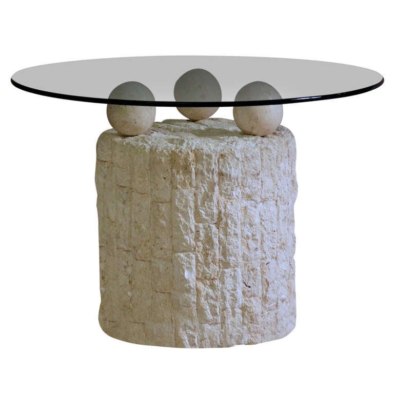 Small Side Table In Stone For Sale at 1stdibs