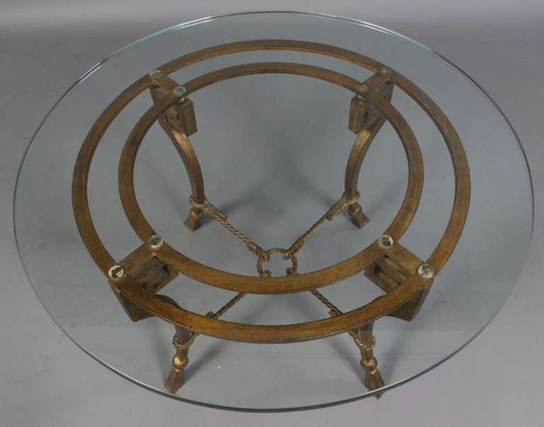 Art Deco Ramsay Table in Gilt Forged Iron