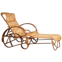 Vintage Bamboo Chaise