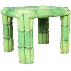 Italian ceramic "asparagus" side table