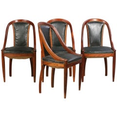 Set of Four Side chairs by DIM