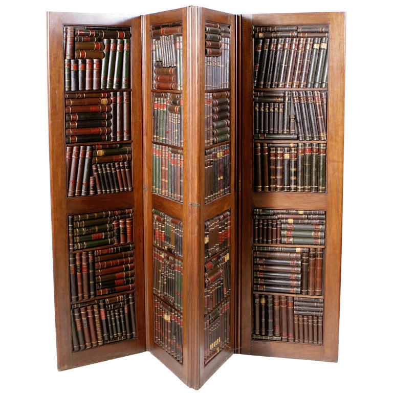 English Mahogany Book Screen