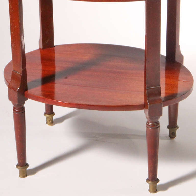 19th Century French Oval End Table