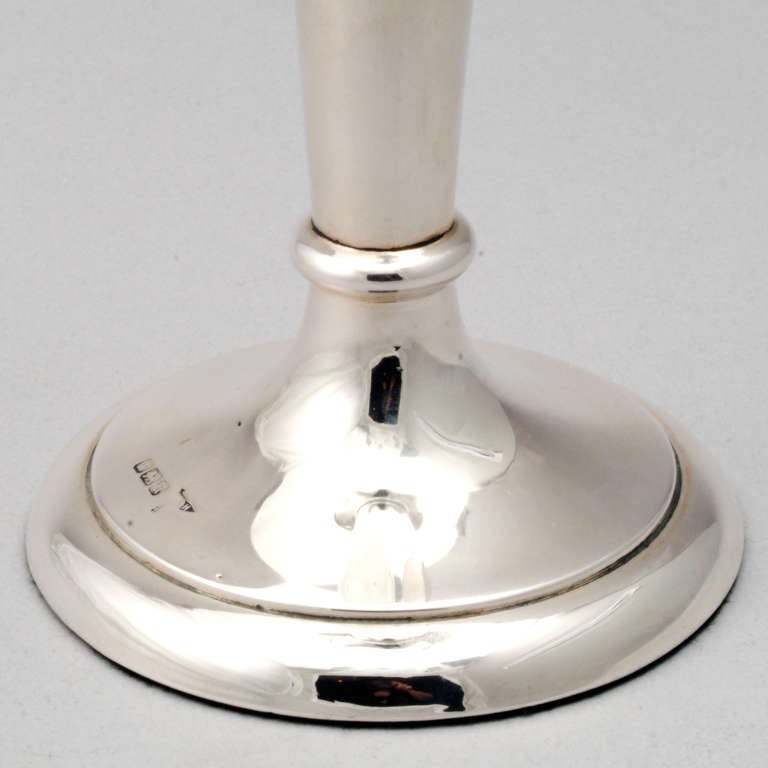 English Walker & Hall Sterling Vase