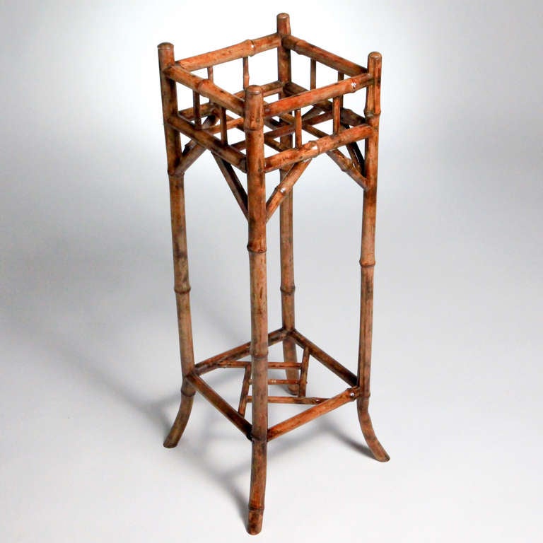 19th century English bamboo stick stand with excellent condition and fine detail.