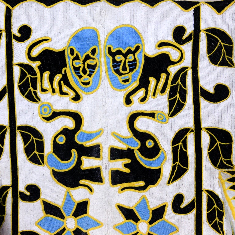 beaded african chair