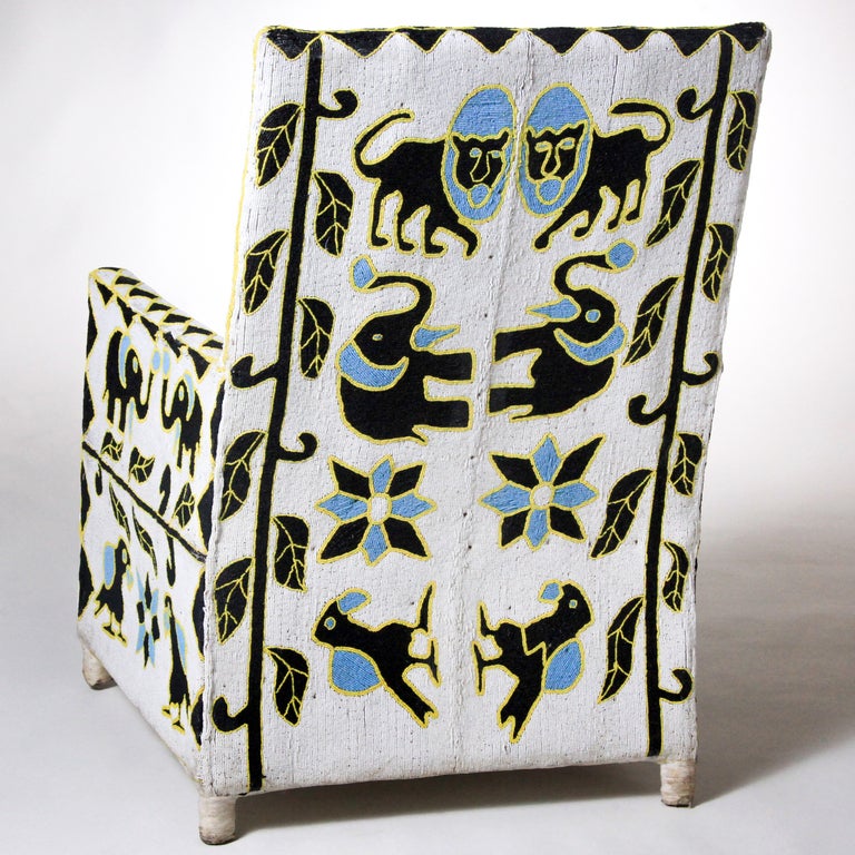 Nigerian African Beaded Chair