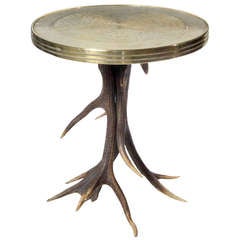 Vintage Antler Side Table