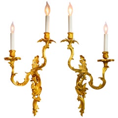 French Gilt Bronze Sconces 3