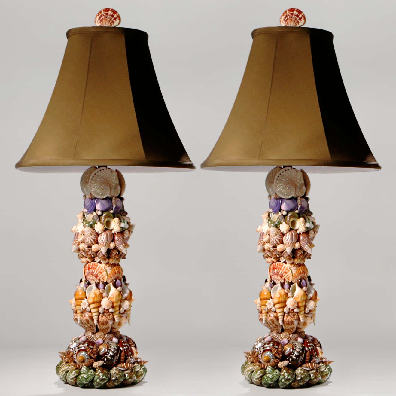 Best Shell Lamps Pair of Sea Shell Lamps at 1stDibs