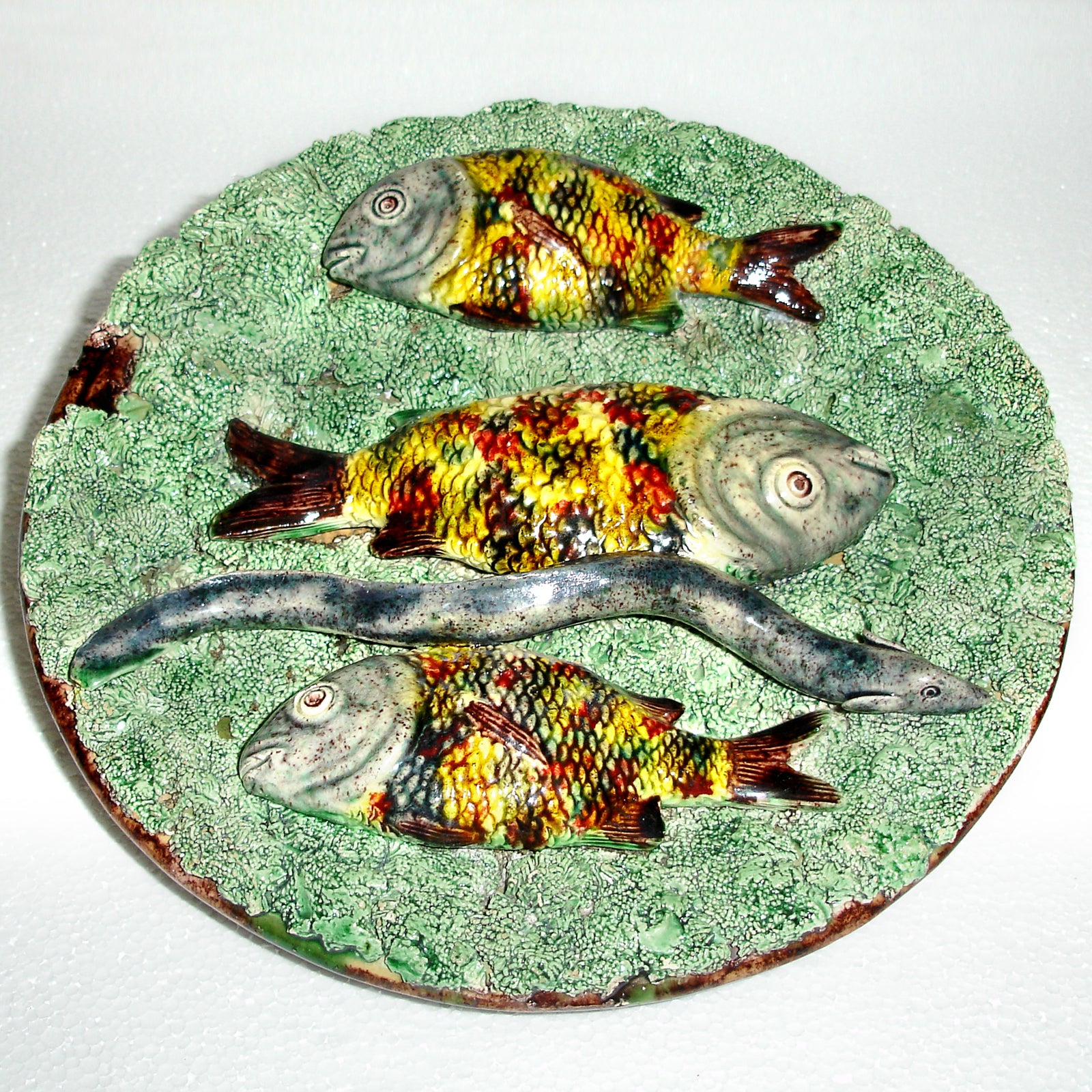 Three Fish Palissy Plate