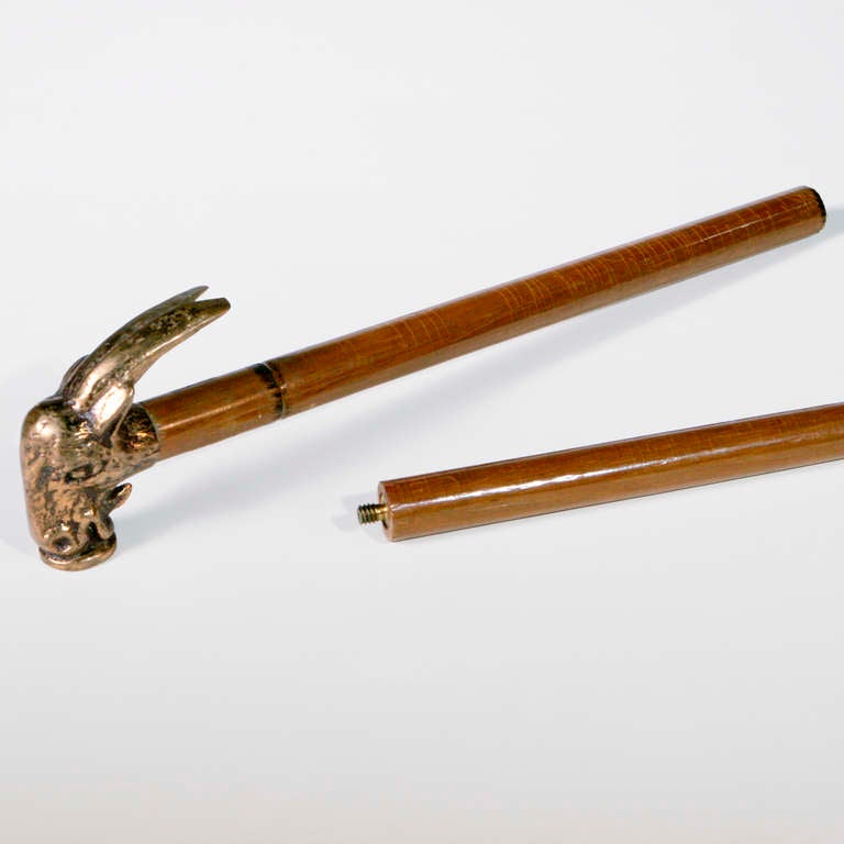 Bronze Hammer Cane For Sale at 1stDibs | bronze cane, cane hammer, bronze  ornamental hammer
