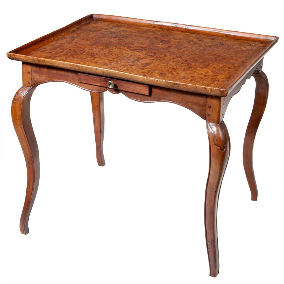 French Burled Wood Table