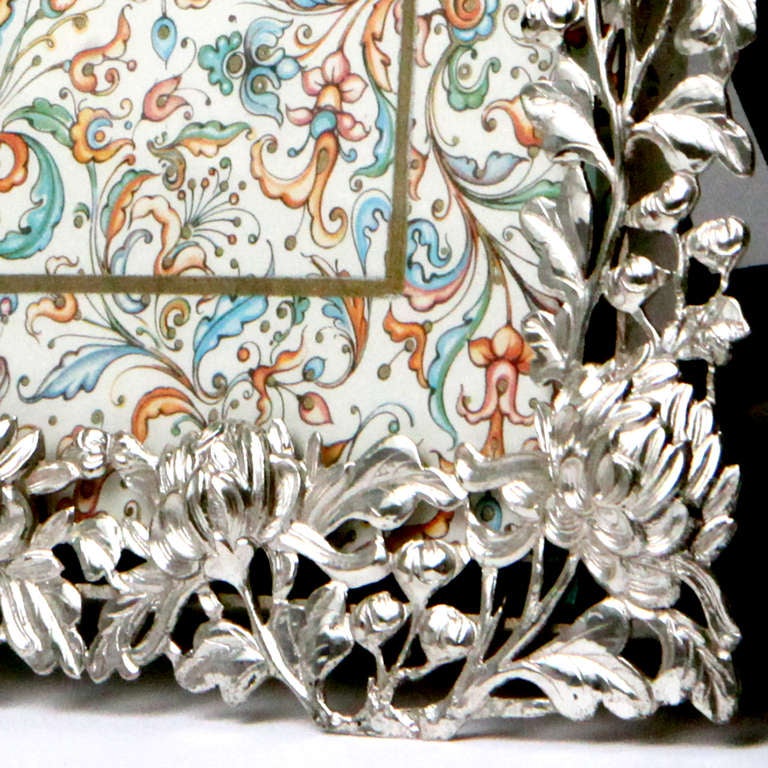 Chinese Silver Flower Picture Frame