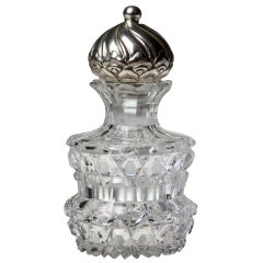 Crystal and Silver Perfume Bottle