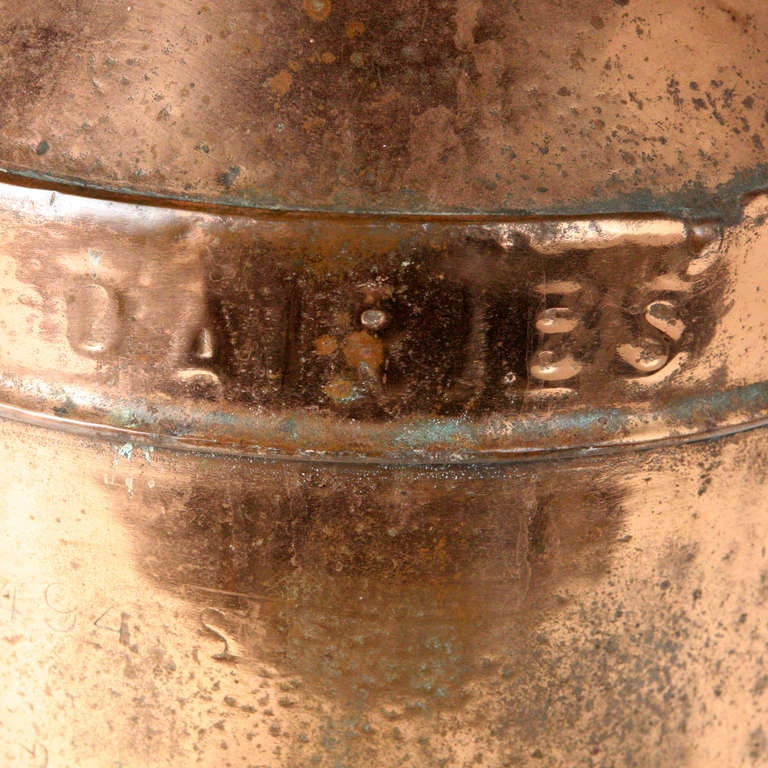large copper milk can