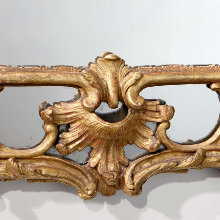 18th Century and Earlier French Giltwood Mirror For Sale
