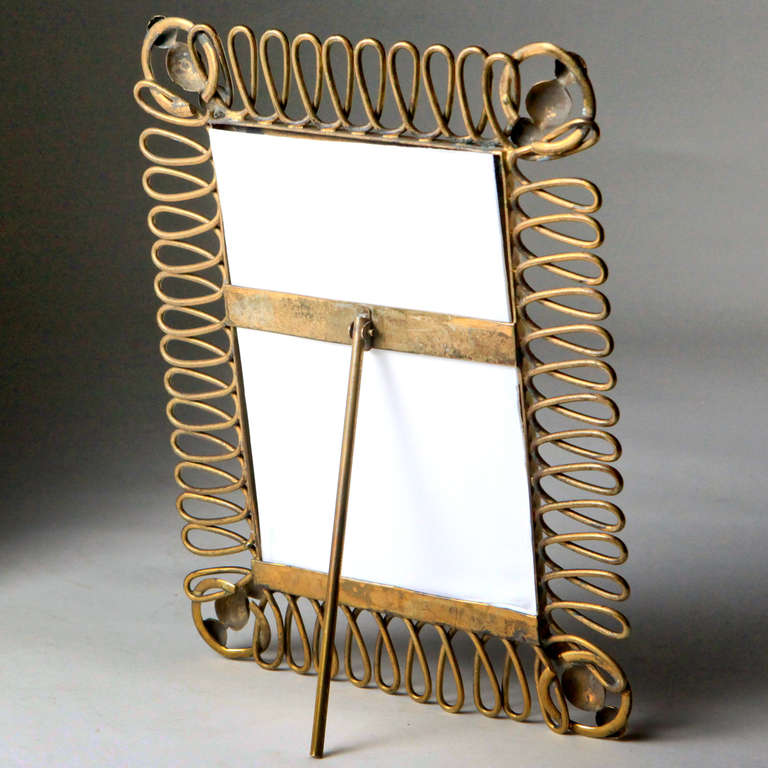 19th Century Brass Picture Frame