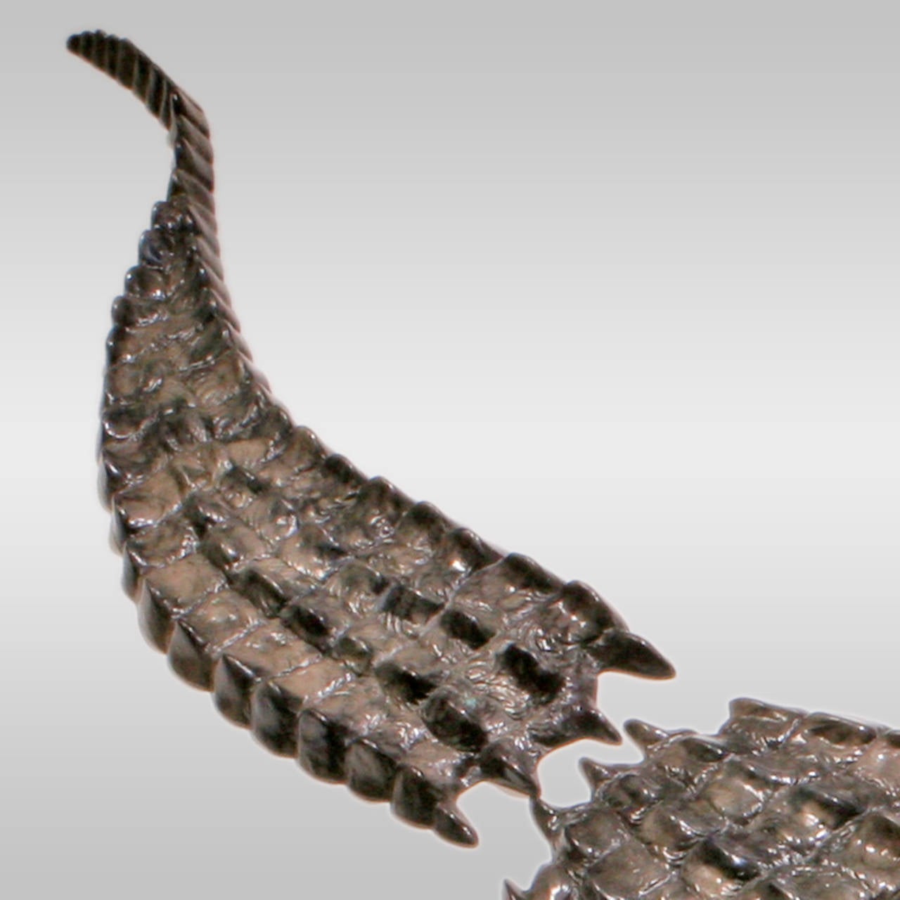 Cast Large Crocodile Sculpture