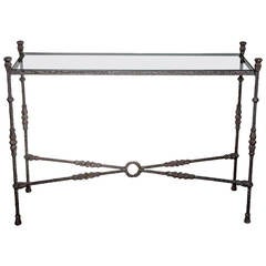Glass and Iron Console Table 1