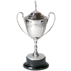 Silver Plate Golf Trophy