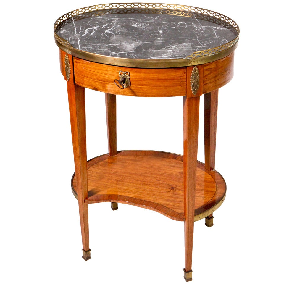 French Oval End Table
