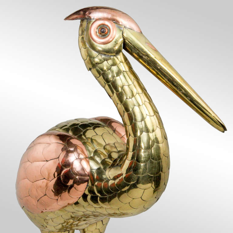 Mexican Bustamante Heron Sculpture