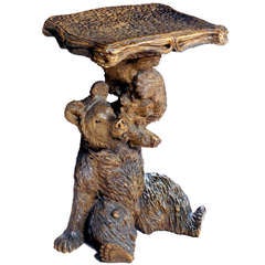 Black Forest Bear Piano Seat