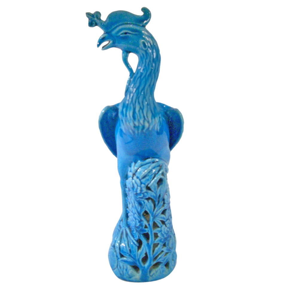 Chinese Blue Phoenix Figure