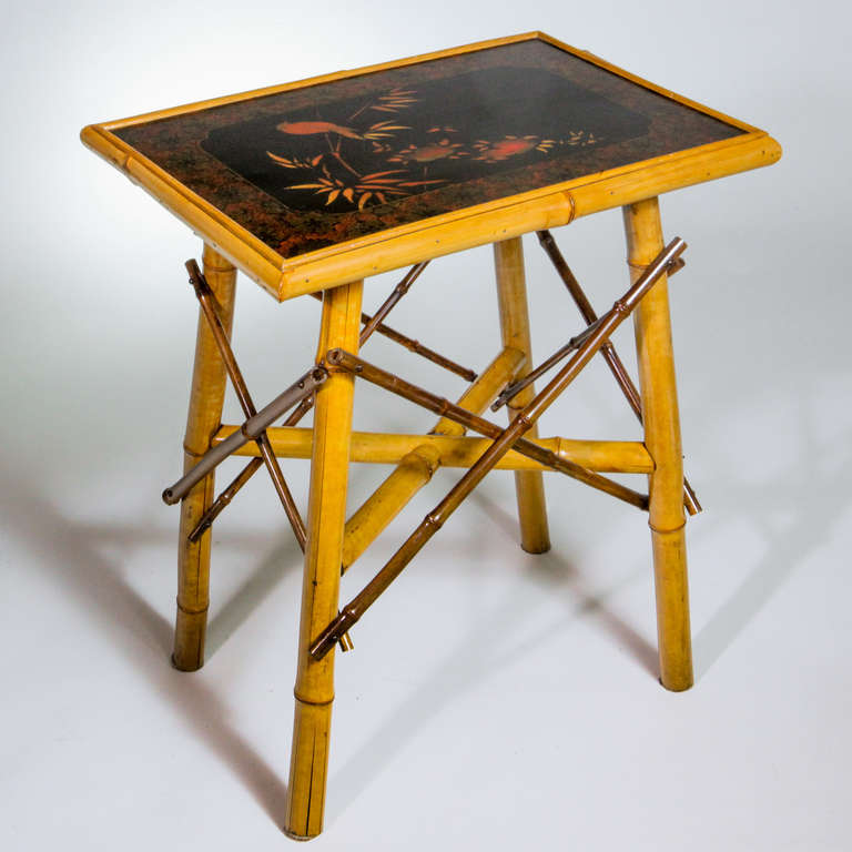 English Bamboo Side Table In Excellent Condition In New York, NY