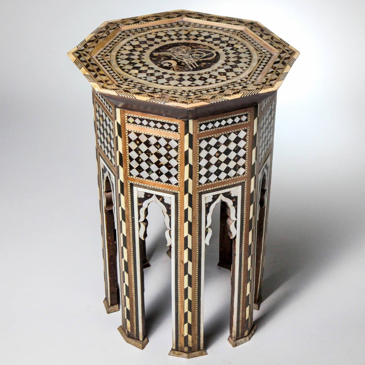 Moroccan Syrian Inlaid Table