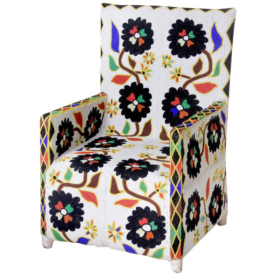 African Beaded Chair