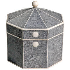 Octagonal Shagreen Jewelry Box