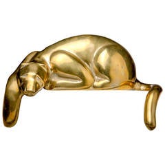 Brass Shelf Cat