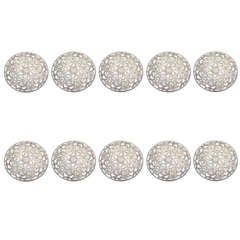 Untersetzer aus durchbrochenem Sterlingsilber